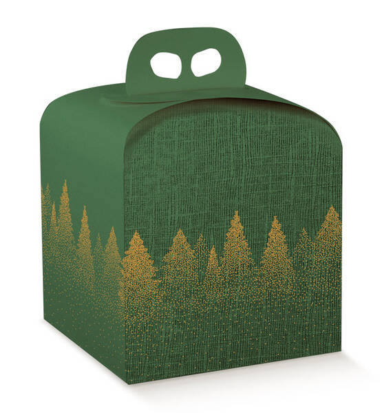 SCATOLA PANETTONE 200X200X180 GREEN FOREST