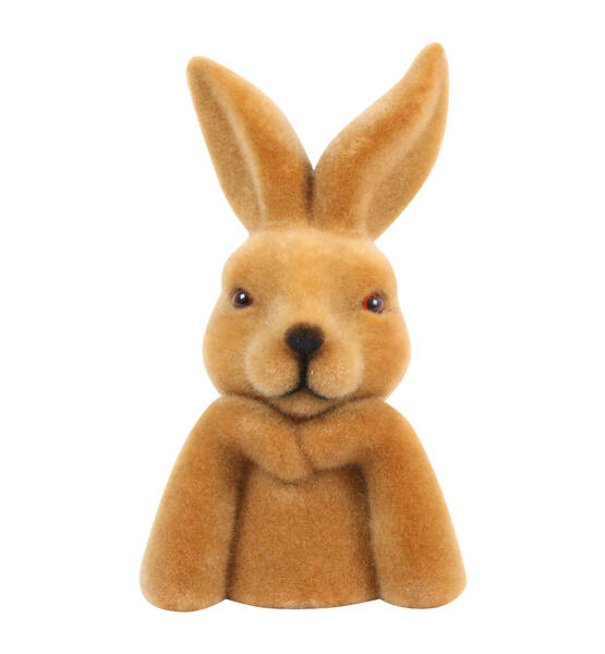 CONIGLIO FLOCCATO ZEN S MARRONE H28 CM