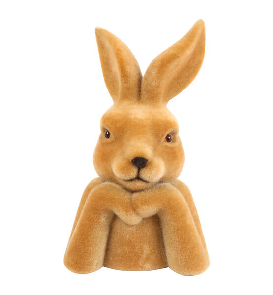 CONIGLIO FLOCCATO ZEN L MARRONE H40.6 CM