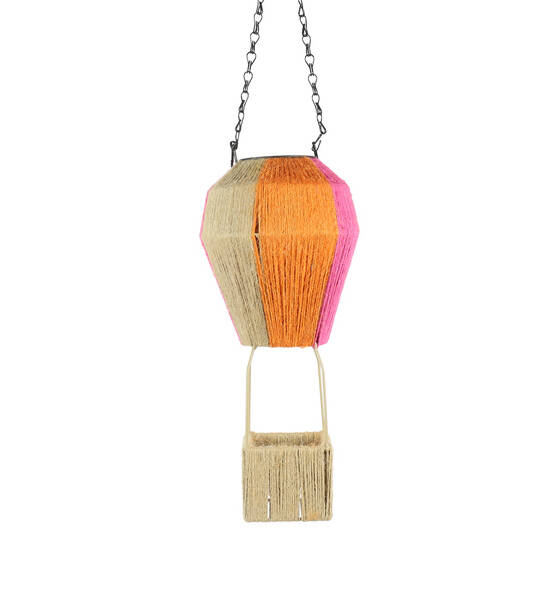 MONGOLFIERA SOLARE BRIGIT S H39 CM NATURALE/ROSSO/ARANCIONE
