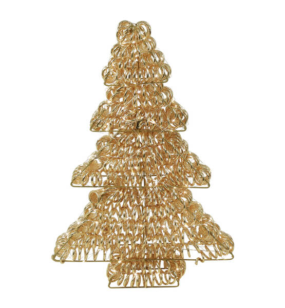 ALBERO DORATO CON 300LED BIANCO CALDO H60CM