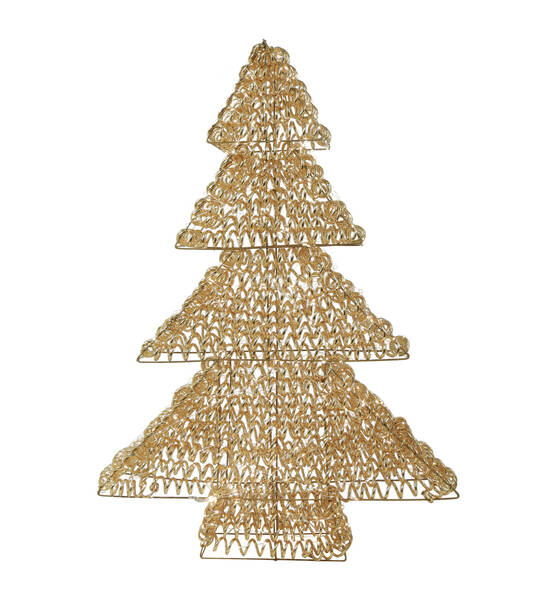 ALBERO DORATO CON 800LED BIANCO CALDO H98CM