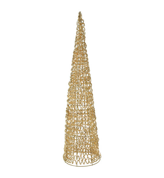 ALBERO CONICO DORATO 800LED B.CALDO H 120CM