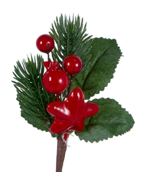 PICK BACCHE/STELLA ROSSO 12.5 CM