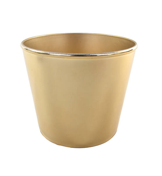 VASO PLASTICA ORO 15.5x12xh13 cm