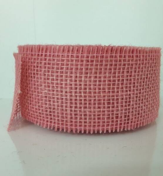 NASTRO GREZZO JUTA MM 60 X 20 MT ROSA