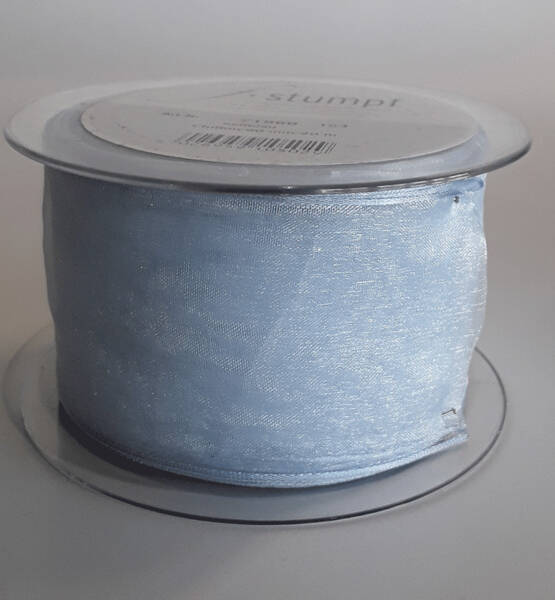 NASTRO CHIFFON MM 60 X MT 20 AZZURRO