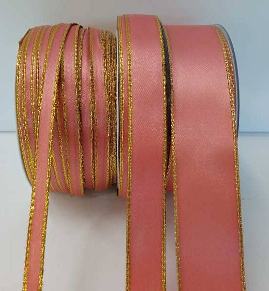 RASO MM15X25 ROSA CON PROFILO ORO