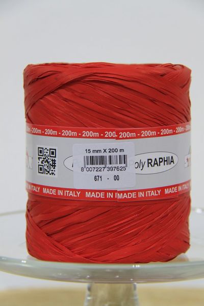 RAFFIA MM 15 X 200 MT ROSSO