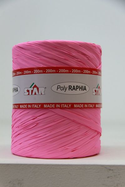 RAFFIA MM 15 X 200 MT ROSA CARICO
