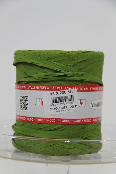 RAFFIA MM 15 X 200 MT VERDE OLIVA