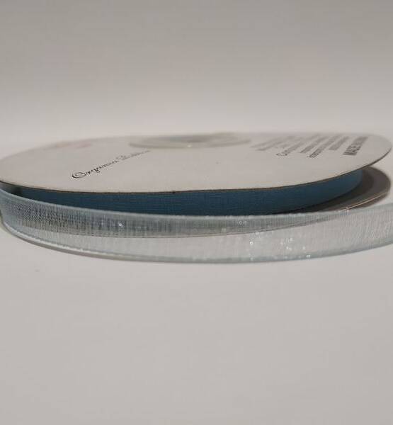 NASTRO ORGANZA MM 6X50 MT AZZURRO EC