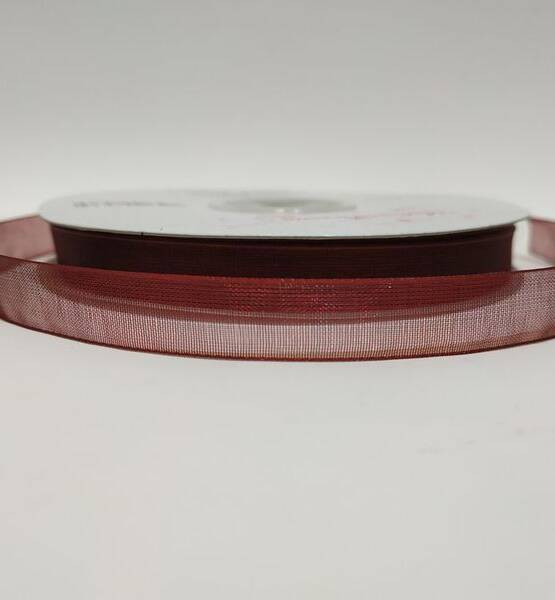 NASTRO ORGANZA MM 6X50 MT BURGUNDY EC