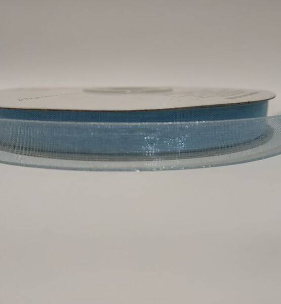 NASTRO ORGANZA MM 10X50 MT AZZURRO EC
