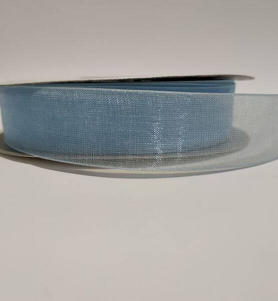NASTRO ORGANZA MM 20X50 MT AZZURRO EC