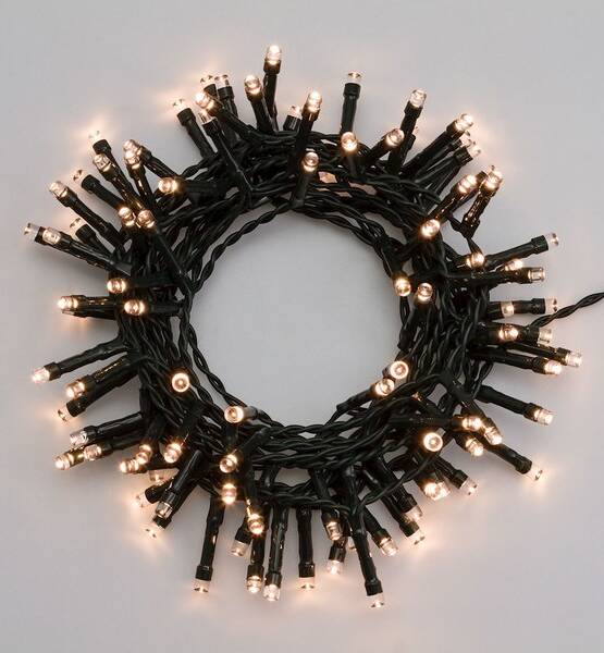 CATENA TL 96LED BIANCO CALDO +OFF TIMER 6-18 ORE A BATTERIA 0.5+3.8MT