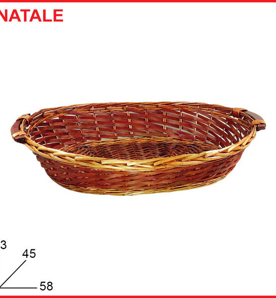 CESTO OVALE NOCE 58X45X13 CM