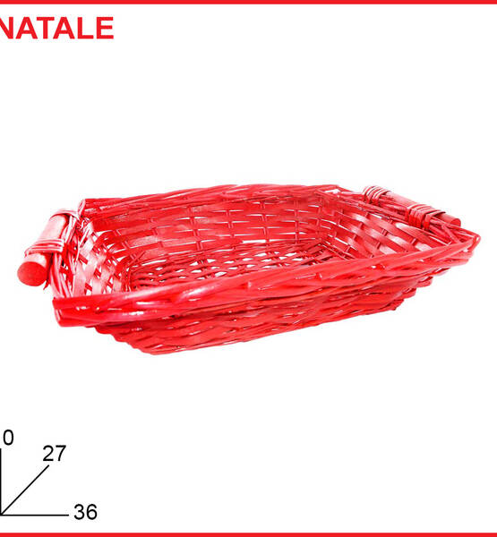 CESTO RETTANGOLARE ROSSO