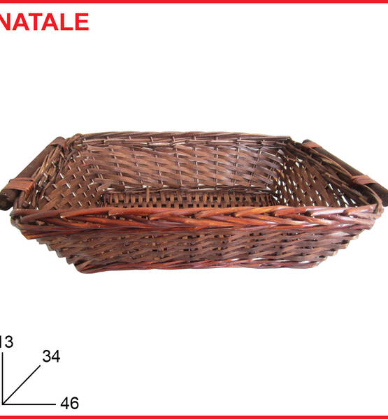 CESTO RETTANGOLARE MARRONE 47X34