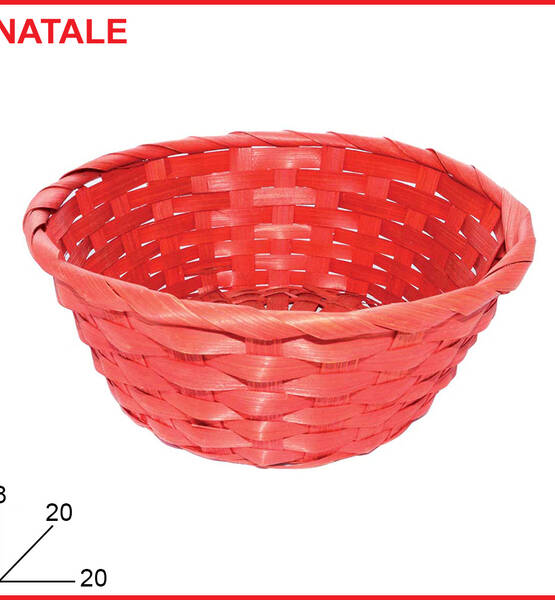 CESTO ROTONDO ROSSO DM.20