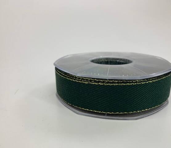 NASTRO DIAGONALE VERDE BORDATO ORO 25M X 15 MT