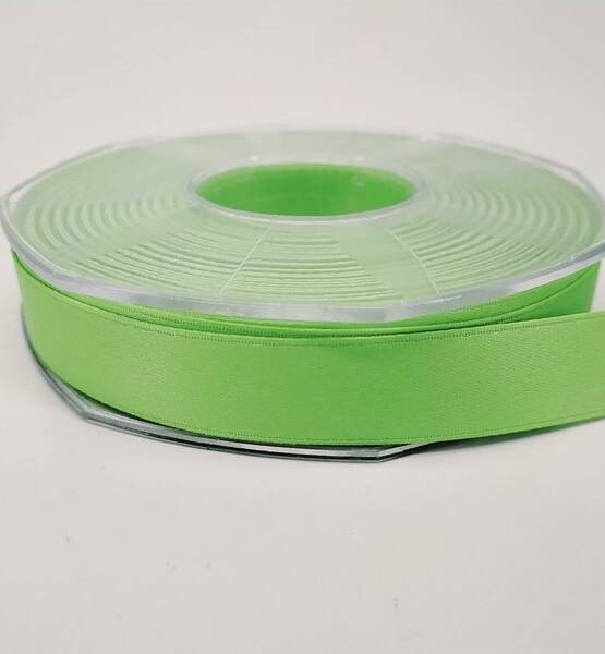 NASTRO DOPPIO RASO OPACO 15MM X 20 MT VERDE MELA EC