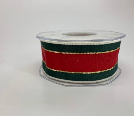 NASTRO RIGATONE NATALE BORDI NEVE 40 MM X12 MT