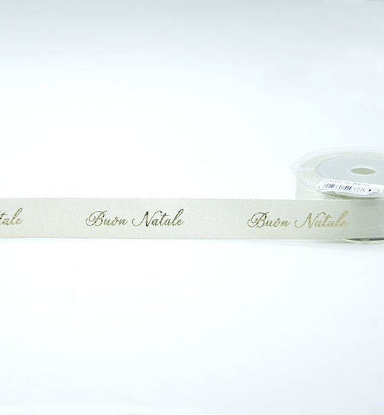 RASO BOUTIQUE LAME' MM 25X MT10 PANNA BUON NATALE