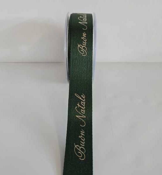 RASO BOUTIQUE LAME' MM 25X MT10 BUON NATALE VERDE