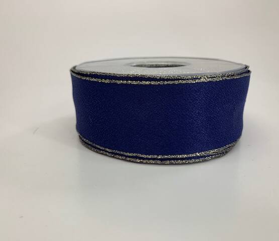NASTRO SABLE' BORDI LUREX RAME MM40 X 25 MT BLU
