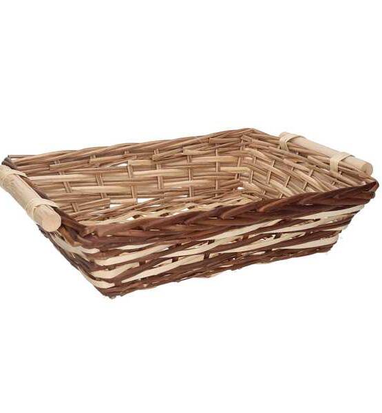CESTA VIMINI MIZMA INTRECCI RETTANGOLARE 35x25x9cm