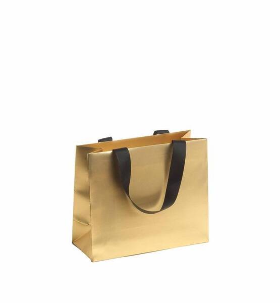 SHOPPER BOUTIQUE ORO XS CON MANICI NERI H20XL24X10