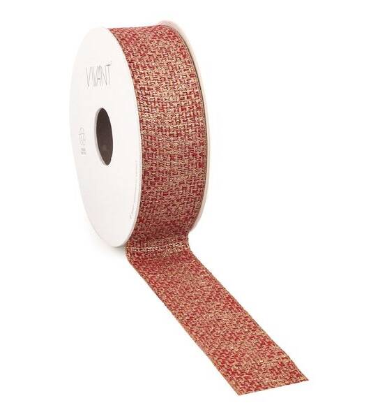 NASTRO WEVA 10M/30MM BORDEAUX DORATO