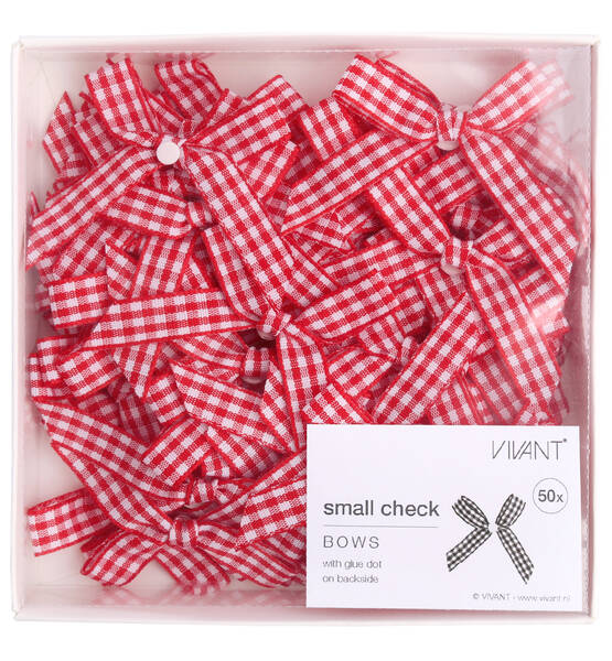 SMALL CHECK FIOCCHI 5.5X5CM-10MM 50 PEZZI ROSSO
