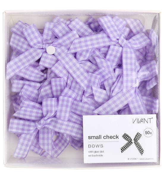 SMALL CHECK FIOCCHI 5.5X5CM-10MM 50 PEZZI LILLA