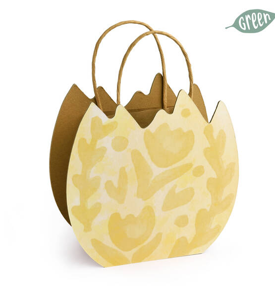 SPRING PAPERBAG 17X17.5X7CM GIALLO