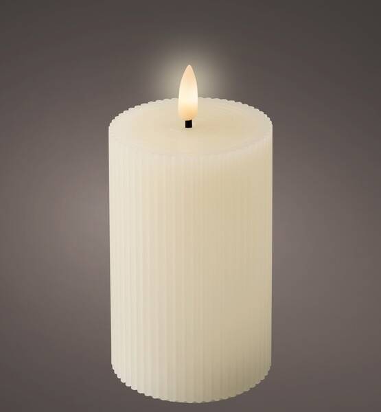 CANDELA A LED H13.5xD7CM CREMA