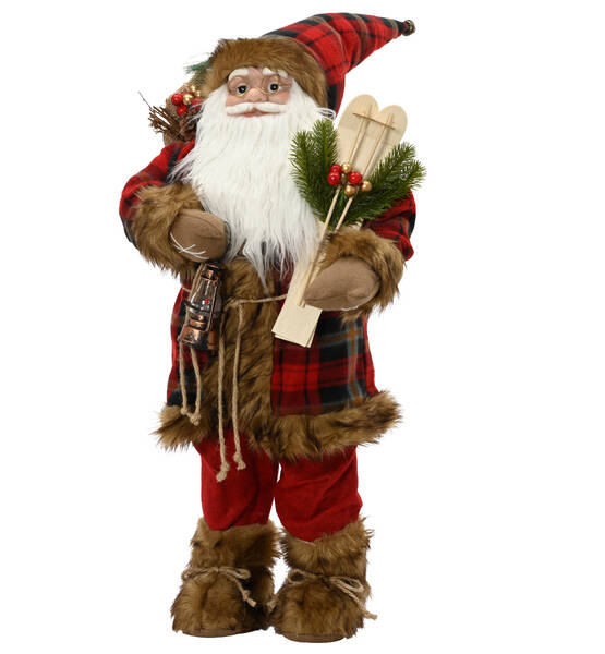 BABBO NATALE CON SCARPONI H80CMx37x23.5cm