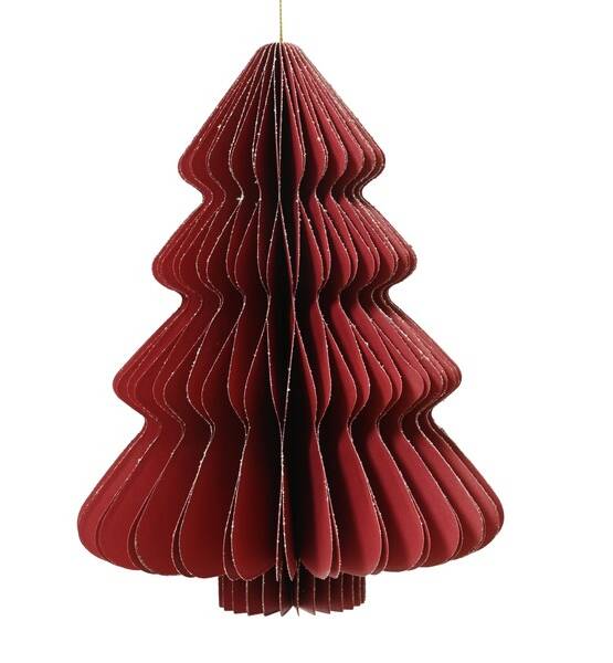 ALBERO IN CARTA ROSSO H20xD15CM
