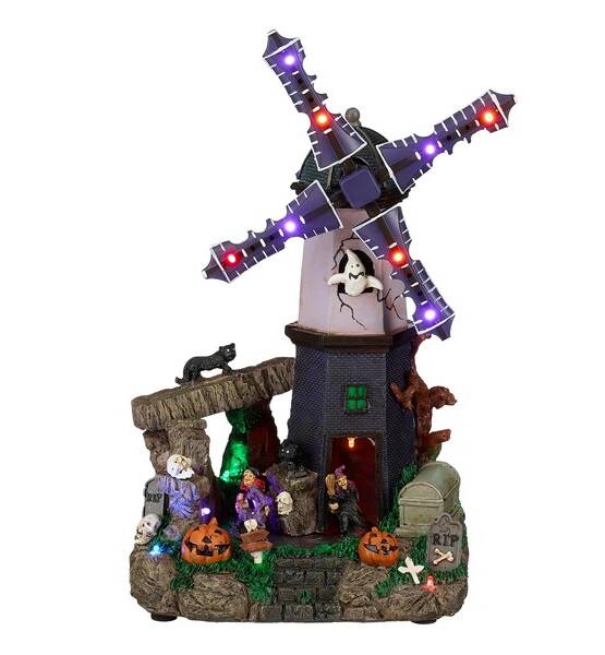 HALLOWEEN MULINO A VENTO A BATTERIA L21.5 X W17 X H32.5 CM