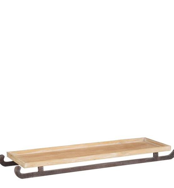 VASSOIO SLITTA MARRONE FSC 100% L86.5 X W28 X H7 CM