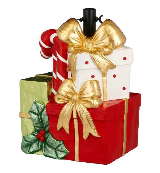 BASE PER ALBERO DI NATALE REGALO ROSSO L34 X W26.5 X H44.5 CM