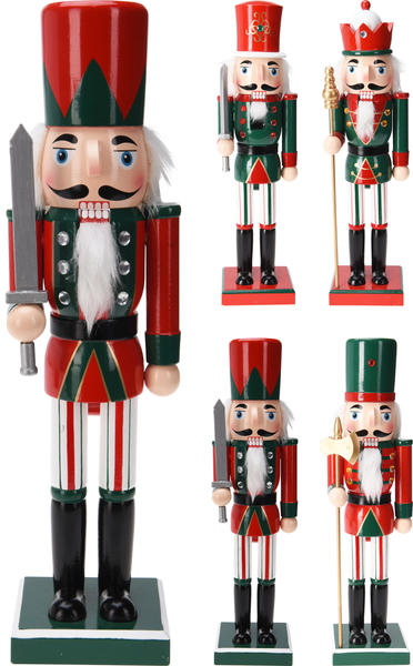 SCHIACCIANOCI IN LEGNO 10.2X8.8X36CM ROSSO/VERDE