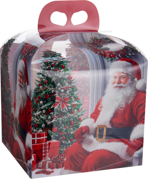 SCATOLA PORTA PANETTONE 20X20X27cm B.NATALE